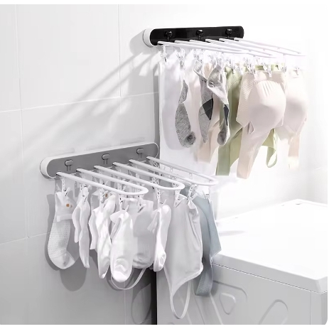 BUTTERFLY Folding Sock Drying Rack Wall Mounted Hole Free Hidden Hidden ...