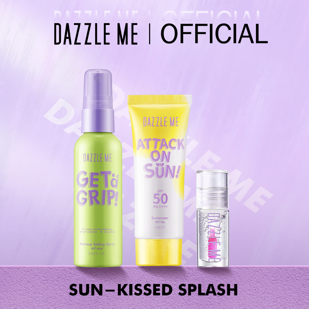 DAZZLE ME Sunkissed Splash Bundle Attack on Sun! Sunscreen, 24/7