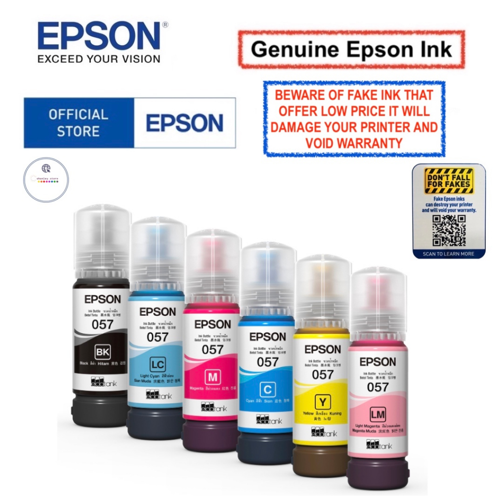 100 Original Epson 057 Ink Bottle 70ml For Epson Printer L8050 Epson L18050 Shopee Philippines 8478