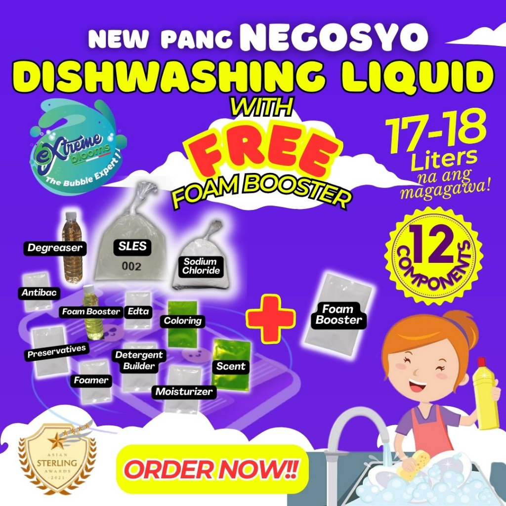 DIY Dishwashing Liquid Kit 17 to 18Liters Yield / / 1
