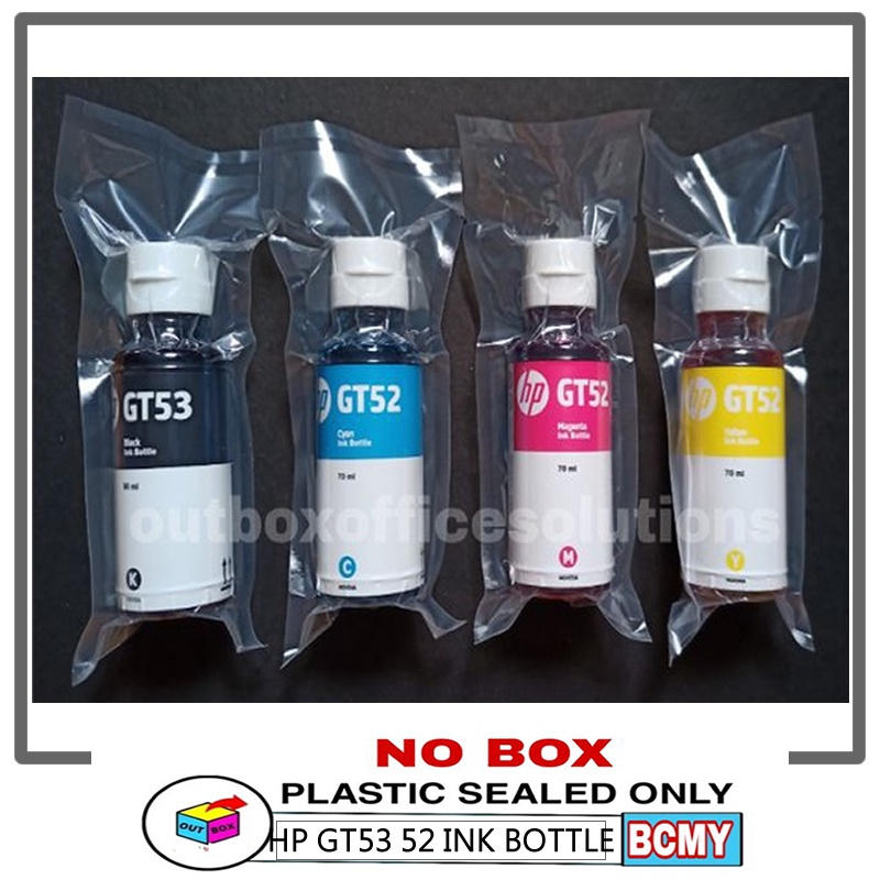 HP Original GT53 XL/GT51 Black + GT52 CMY Set Of 4units Ink Bottle For