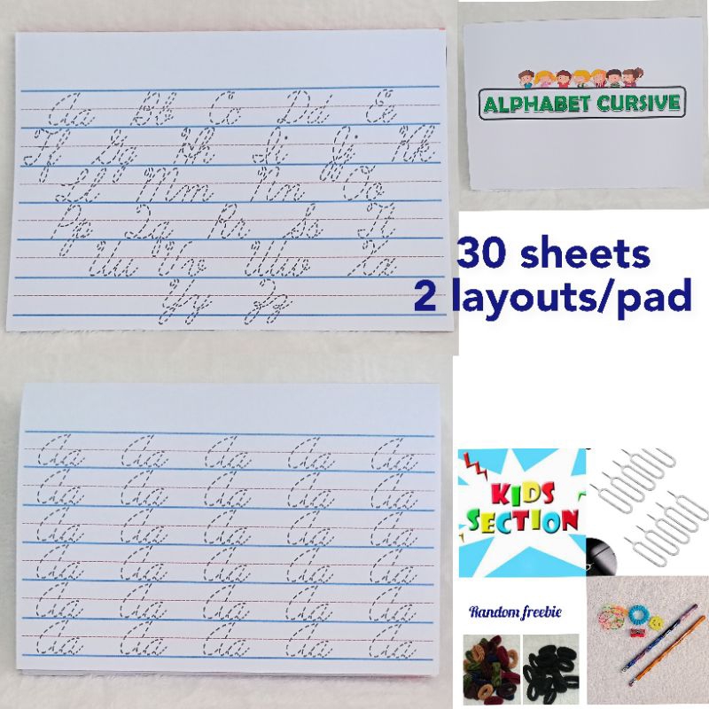 Tracing Pad - 30 Sheets - Alphabet Cursive 