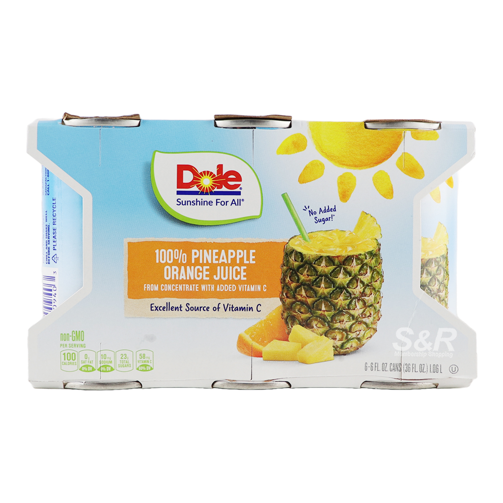 Dole pineapple orange top banana juice