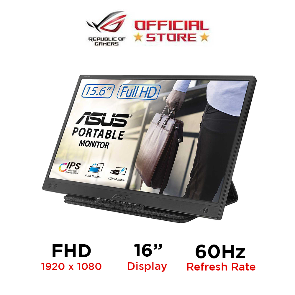 Asus ZenScreen MB166B 16" FHD 60Hz 25ms IPS Display Antiglare surface Portable USB Monitor