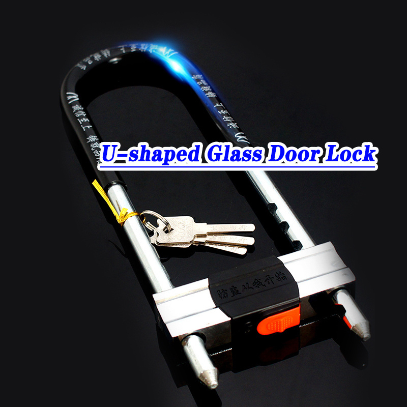 420mm U-shaped Glass Door Lock Shop Door Lock anti theft lock Bicycle ...