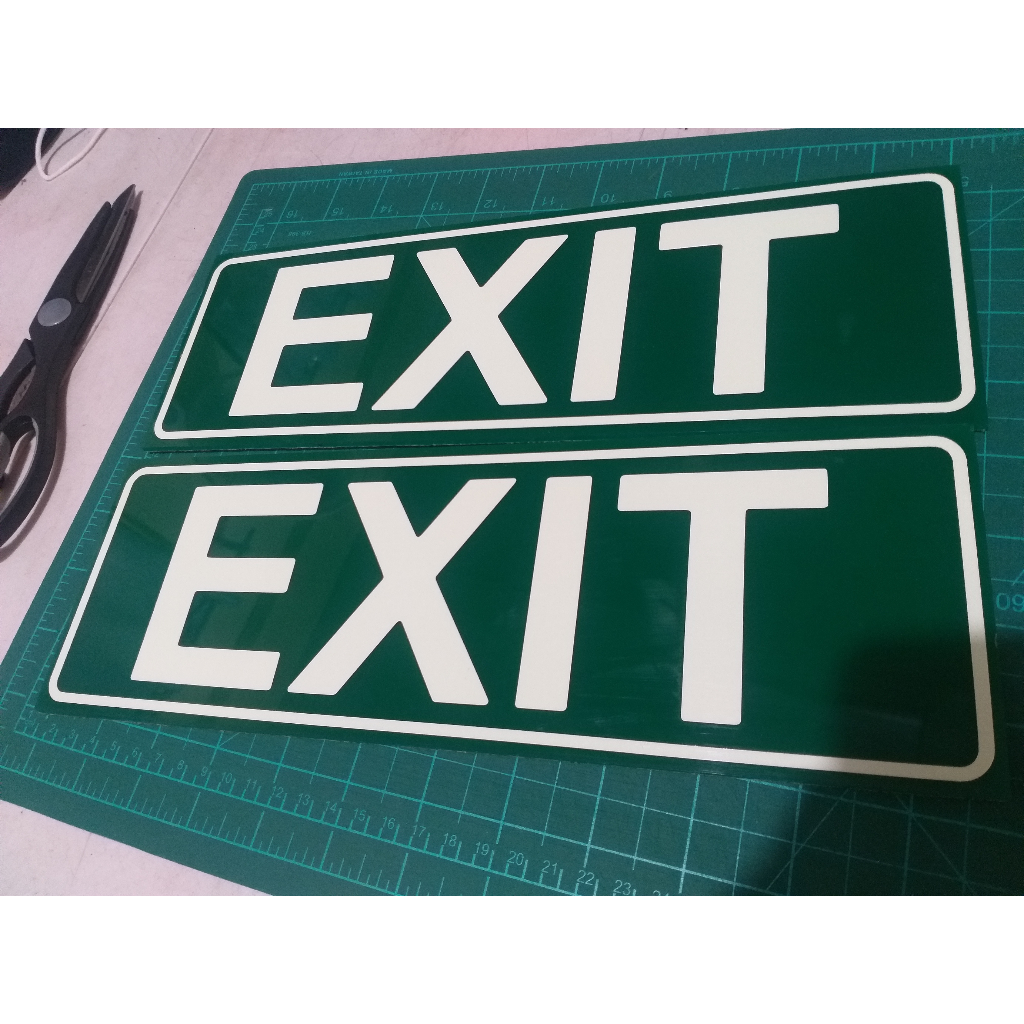 Luminous Exit Sign - 4x12 Acrylic | Shopee Philippines