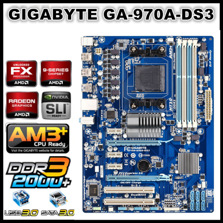 Gigabyte Am3+ Ga970-Ds3 Motherboard Fx Support | Shopee Philippines