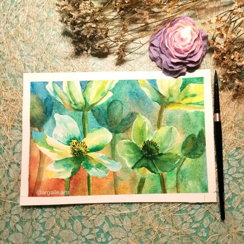 Wall Art Handpainted Floral Artwork 3 (No Frame) Shopee Philippines
