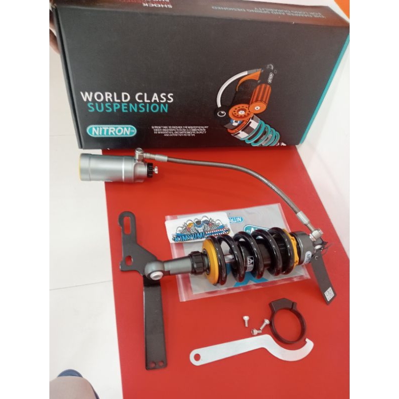 Shock NITRON with clamp made in Malaysia/Raider Fi o carb 150 | Shopee ...