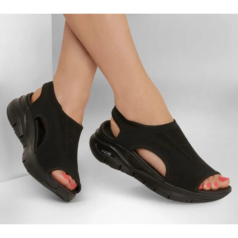 Original Skecher Arch Fit City Catch Black Women Sandals 119236bbk Shopee Philippines 1121