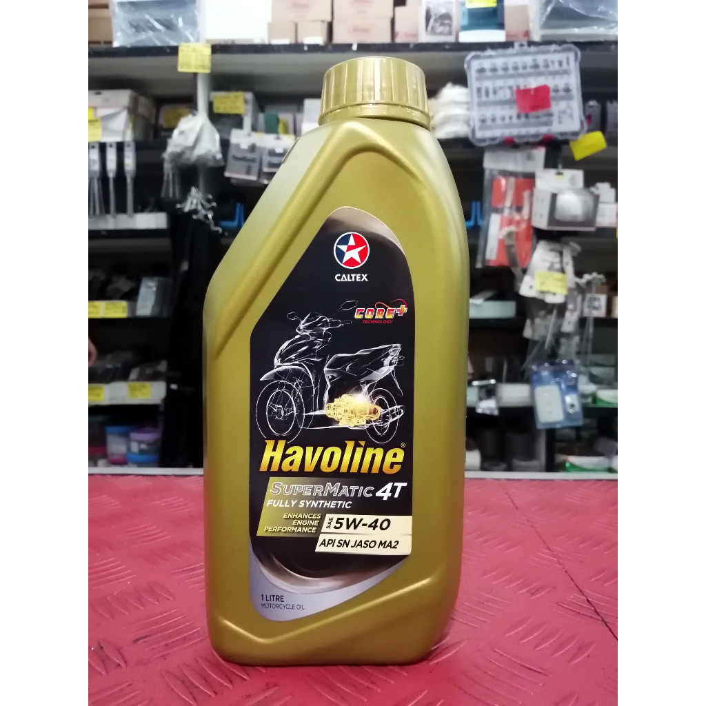 CALTEX HAVOLINE Super 4T Fully Synthetic Engine Oil SAE 5W40 1 Liter for MATIC Motorcycle