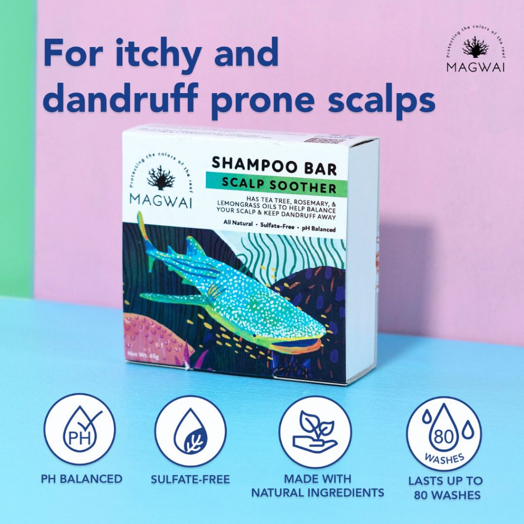 MAGWAI Scalp Soother Shampoo Bar (65g) For itchy and dandruff prone