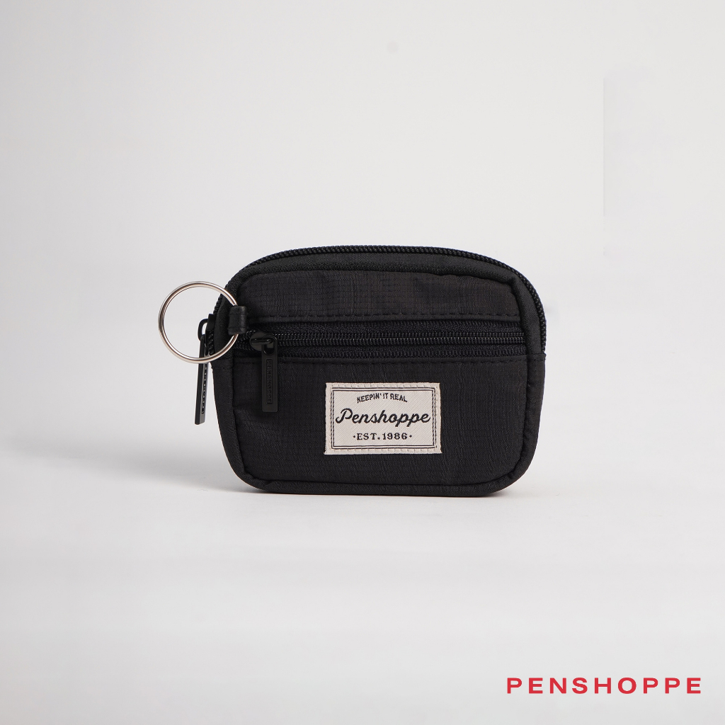 Coin Purse With Metal Ring For Men (Black/Gray) Shopee