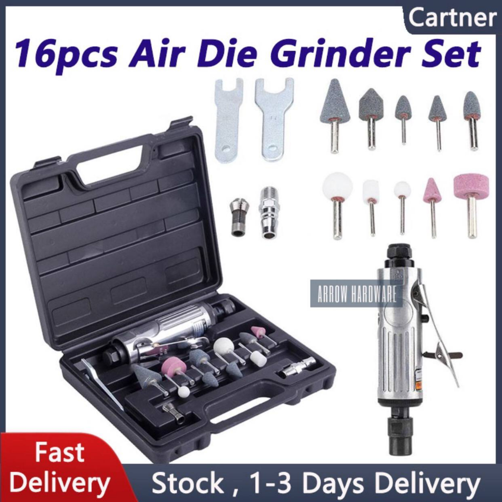 1/4" Air Compressor 90psi Die Grinder Rotary Tool Kit Air Die Grinder