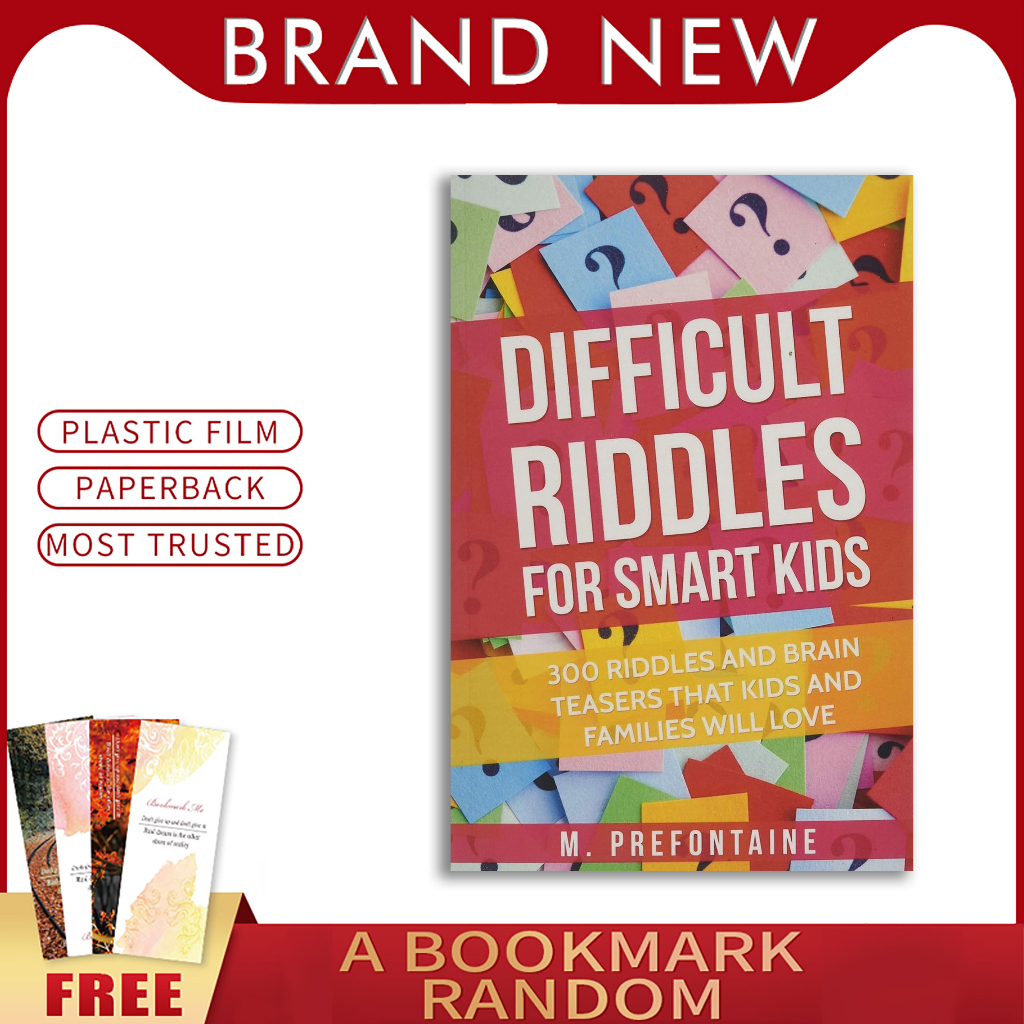 Difficult riddles for smart kids by m prefontaine english book shopee