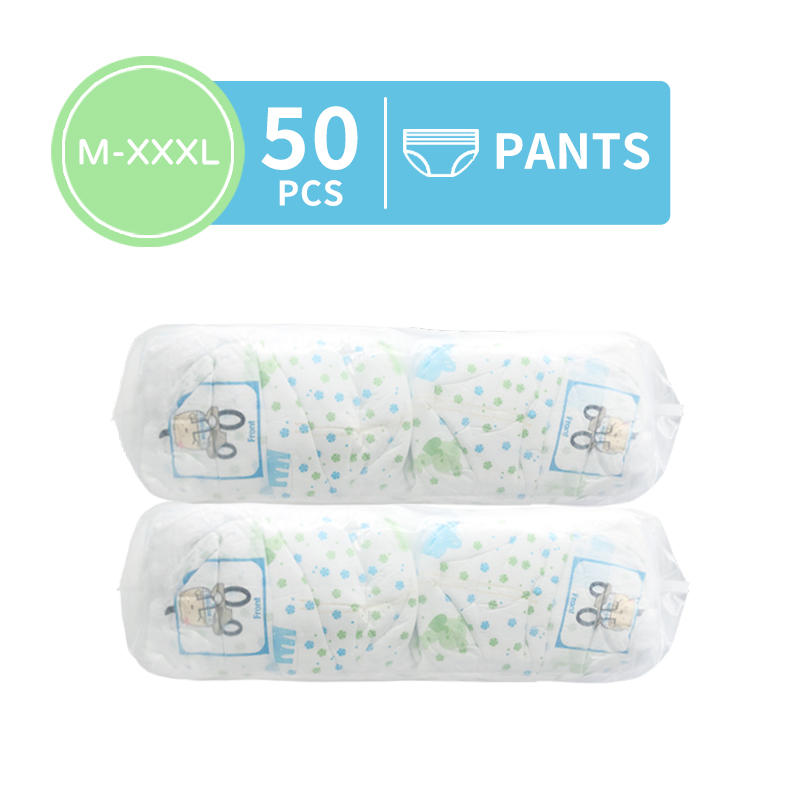 50 PCS Baby diaper PANTS M ,L,XL,XXL,XXXL Unisex Ultra thin and dry