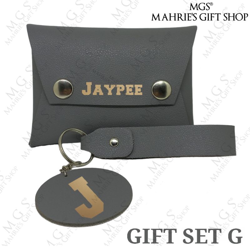 PERSONALIZED/CUSTOMIZED COIN PURSE WITH KEYHOLDER GIFT SET G Shopee