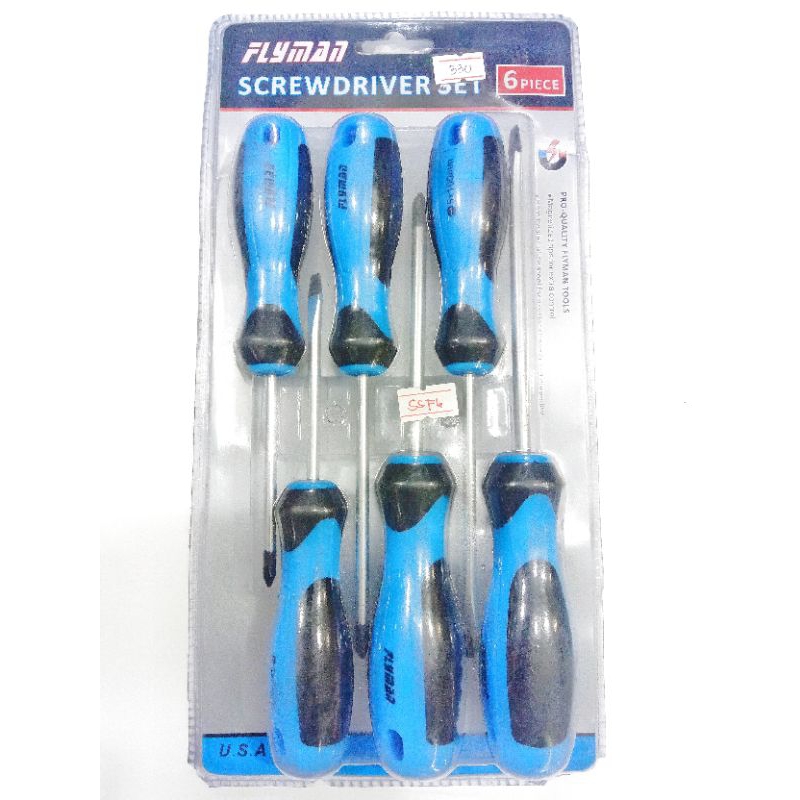 ORIGINAL FLYMAN SCREW DRIVER SET 6PCS (FLAT&PHILIPS SCREW DRIVER ...