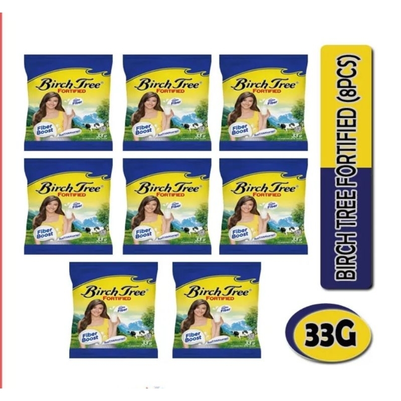 BIRCH TREE FORTIFIED MILK POWDER DRINK 33G 8 pack sachet Shopee