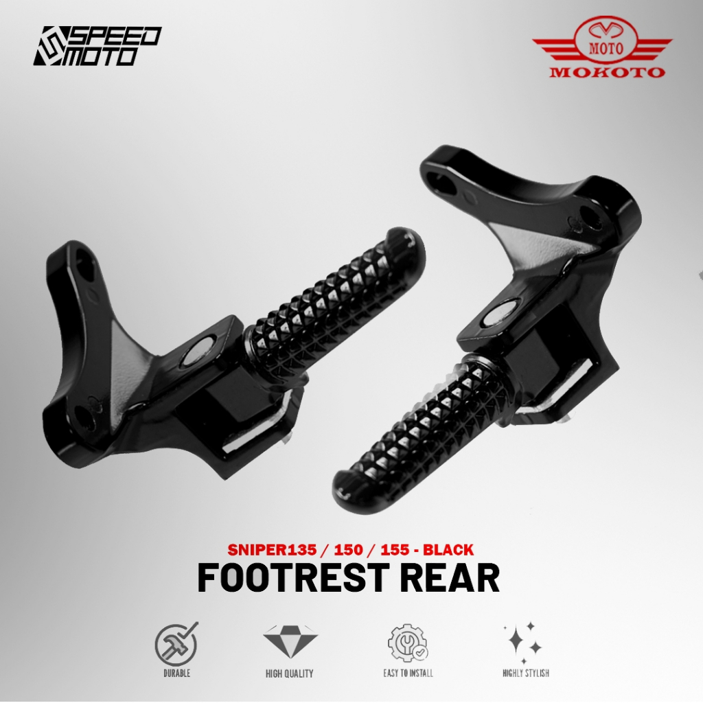 SEMSPEED CNC Aluminum Rear Passenger Foot Pegs For Yamaha XMAX 125-400 2014-2021-757396