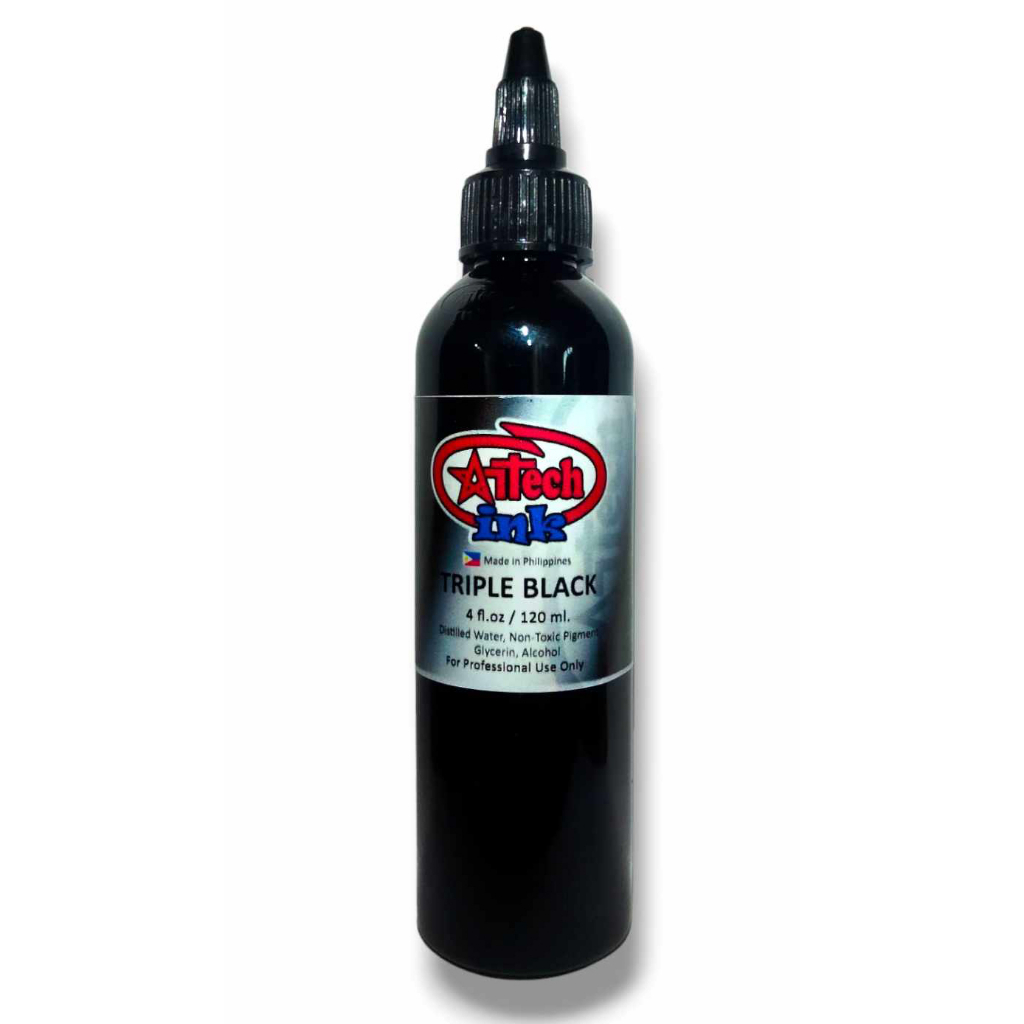 ARTECH TRIPLE BLACK 4oz/ 120 ml Triple Black INK | Shopee Philippines