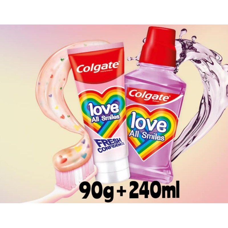 Colgate Love All Smiles Limited Edition Set Mouthwash Plax 240ml