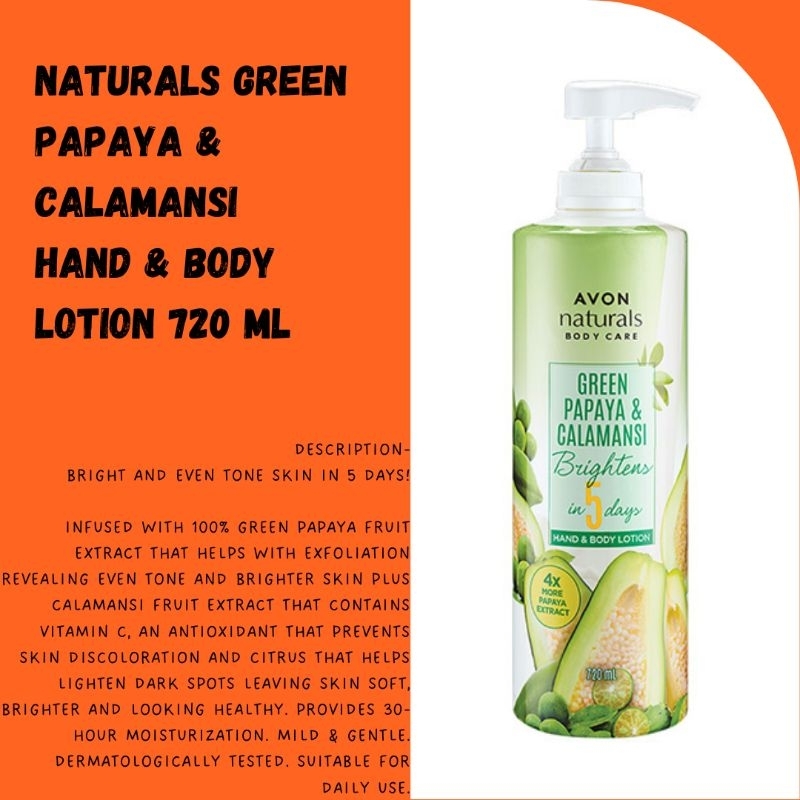 Naturals Green Papaya & Calamansi Hand & Body Lotion 720 ML Shopee