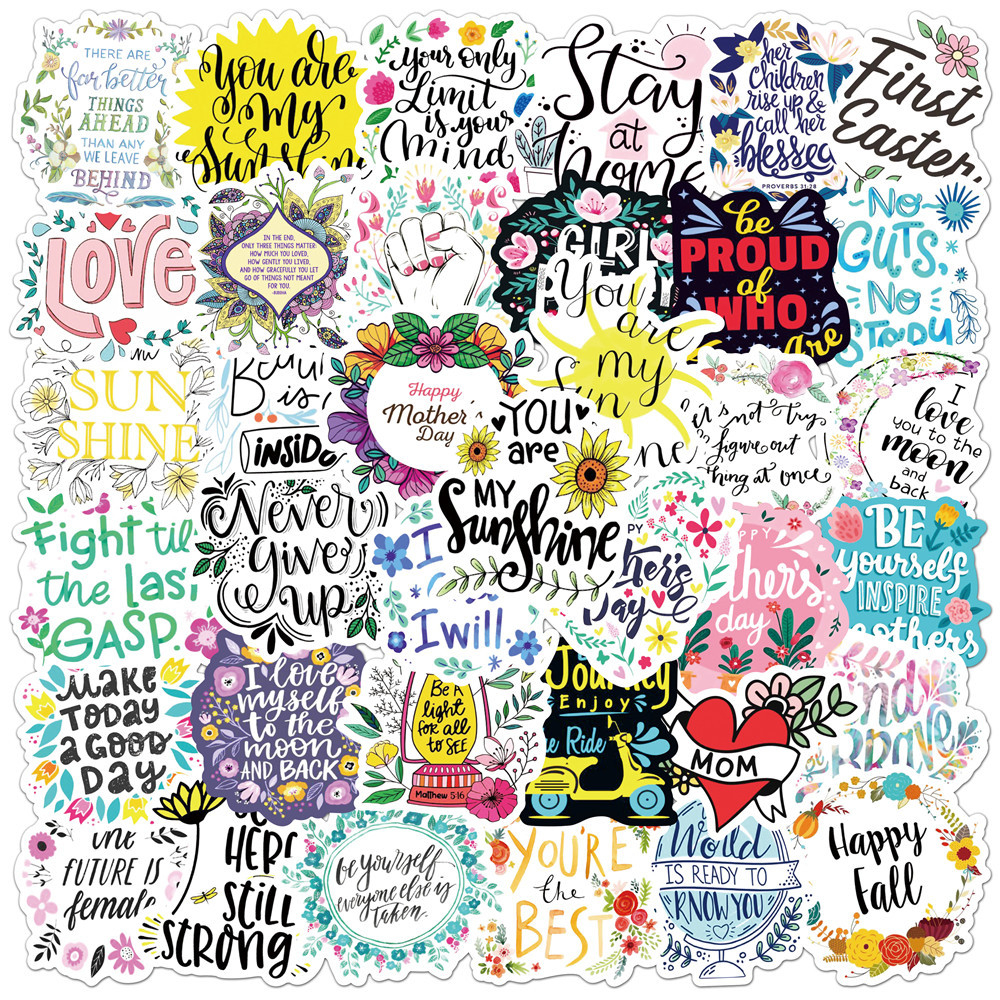 50Pcs Hand write language L50-HW waterproof stickers | Shopee Philippines