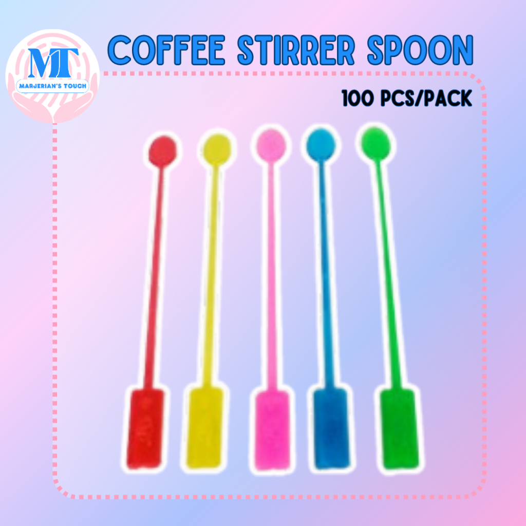 COFFEE STIRRER SPOON PLASTIC STIRRER 100 PCS/PACK COCKTAIL STIRRER TEA