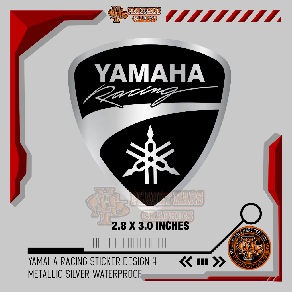Yamaha Racing Sticker Decal Waterproof | Shopee Philippines