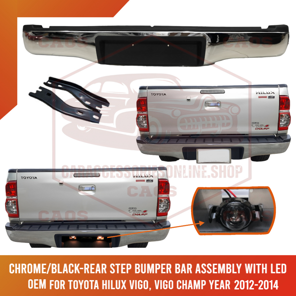CAOS Toyota Hilux Vigo 2012 2013 2014 OEM Steel Rear Bumper Guard ...