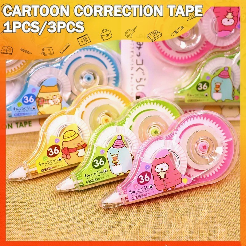 3In1 Correction Tape 72M Correction Set School Supplies Office Supplies