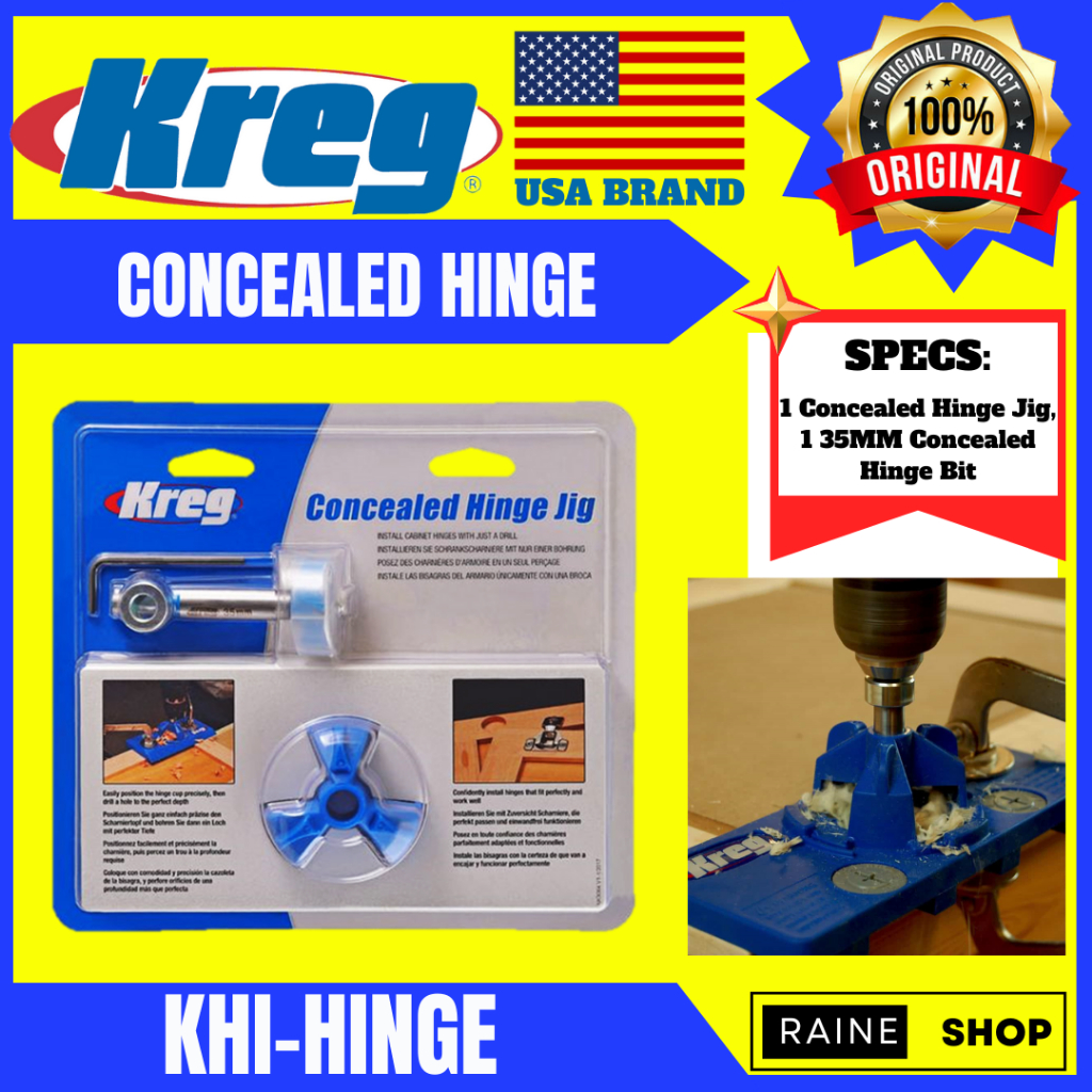 Original Kreg Concealed Hinge Jig KHIHINGEINT Shopee Philippines