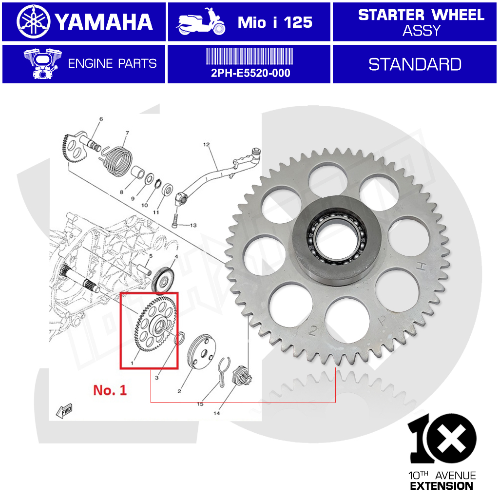 10thX Yamaha Genuine YGP Starter Wheel Assy No. 2PH-E5520-00 for Mio i ...