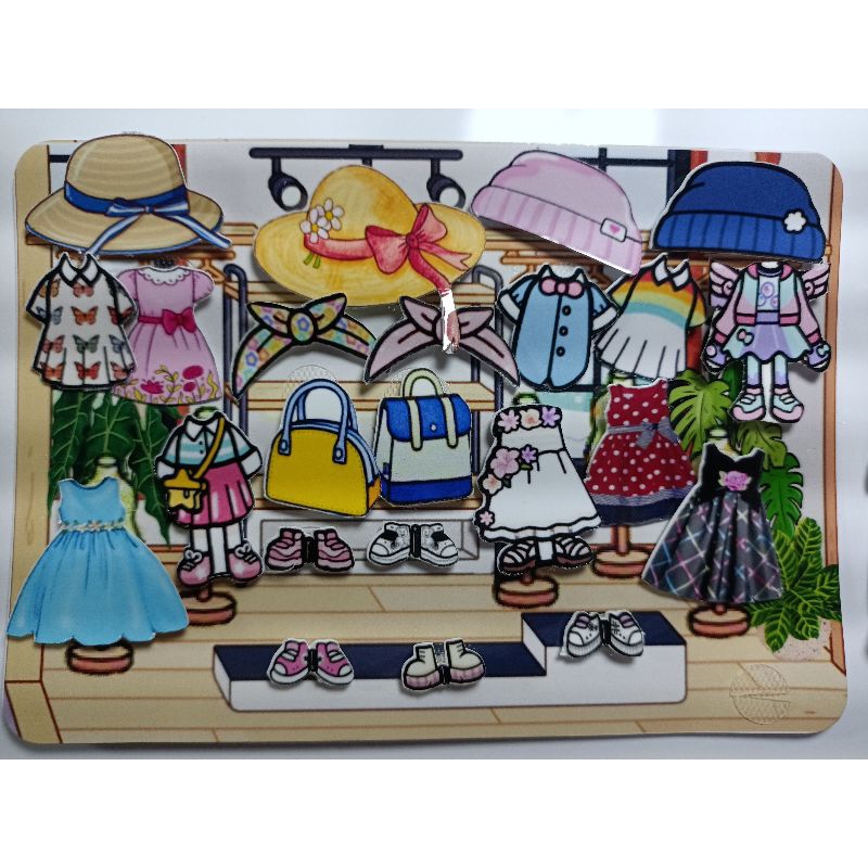Toca Boca Paper Doll Chic Fashion Laminated with velcro tape | Shopee ...