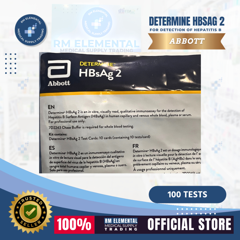 Abbott DETERMINE HBsAg 2- 100 Tests | Shopee Philippines