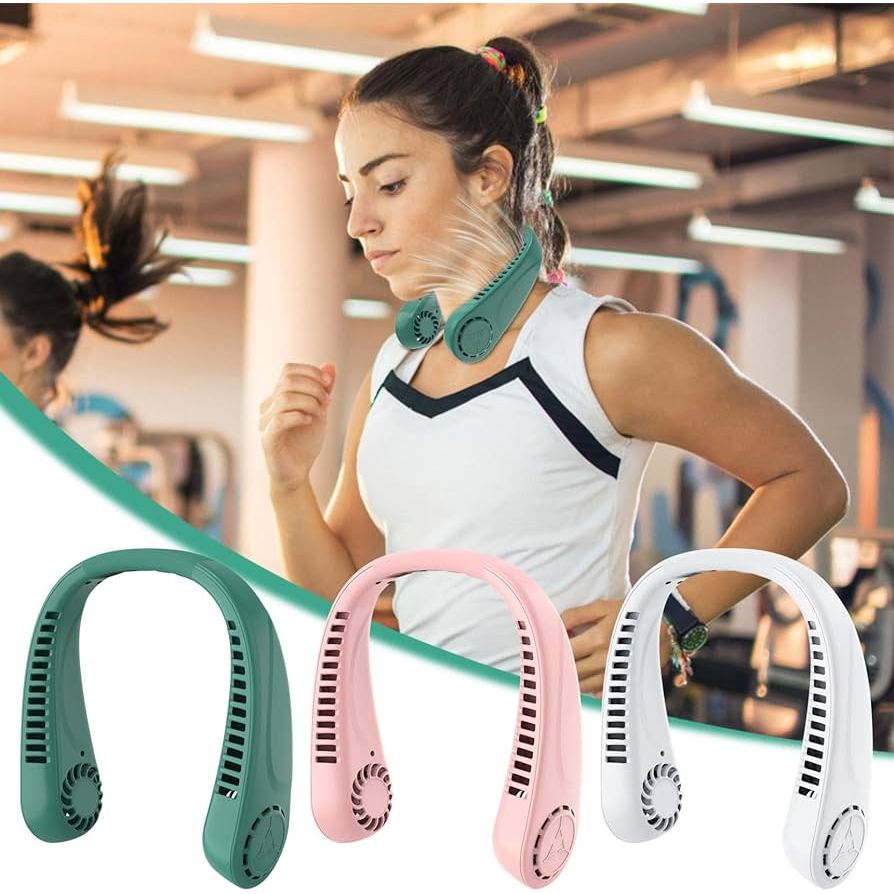 Neck Fan Portable Rechargeable Cooling Neck Fan Personal Neckband Fan |  Shopee Philippines