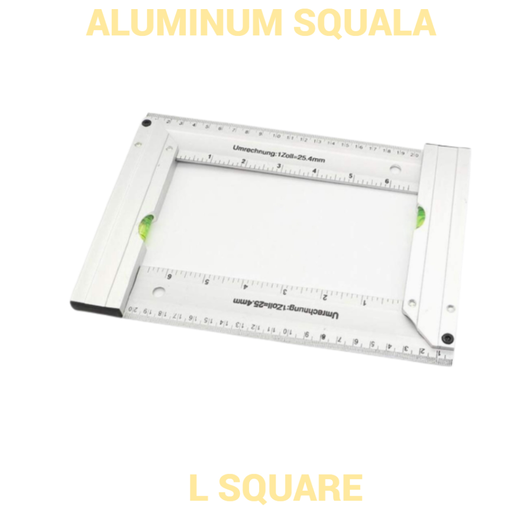 L SQUARE ALUMINUM SQUALA ANGLE RULER WITH LEVEL BAR | Shopee Philippines