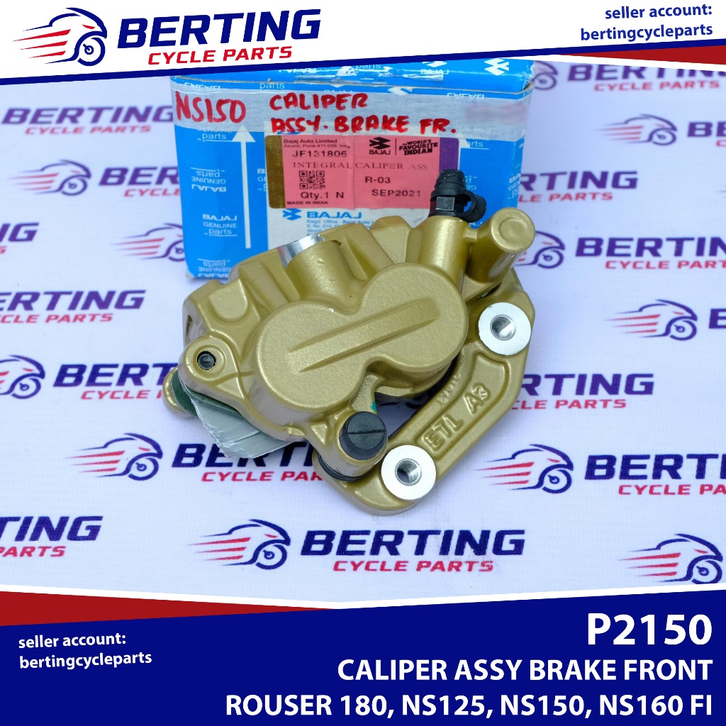 FRONT CALIPER ASSEMBLY Rouser NS125 NS150 NS160 Genuine JF131806 ...
