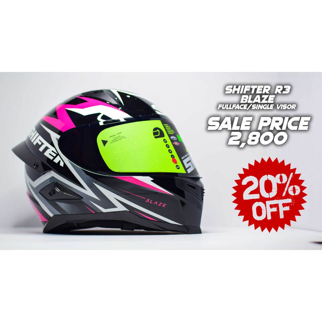 Shifter R3 Blaze (Fullface / Single Visor) Shopee Philippines