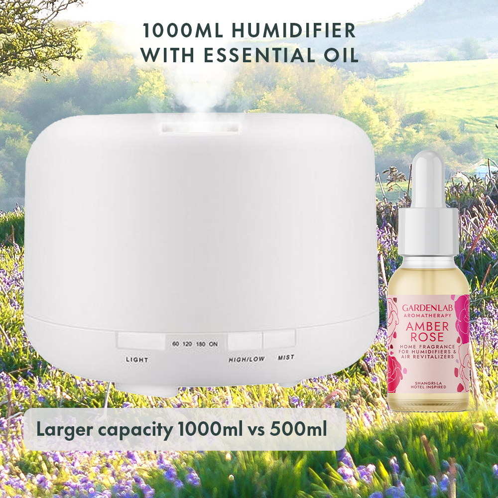 1000ml Large Capacity Ultrasonic Diffuser Humidifier with essential