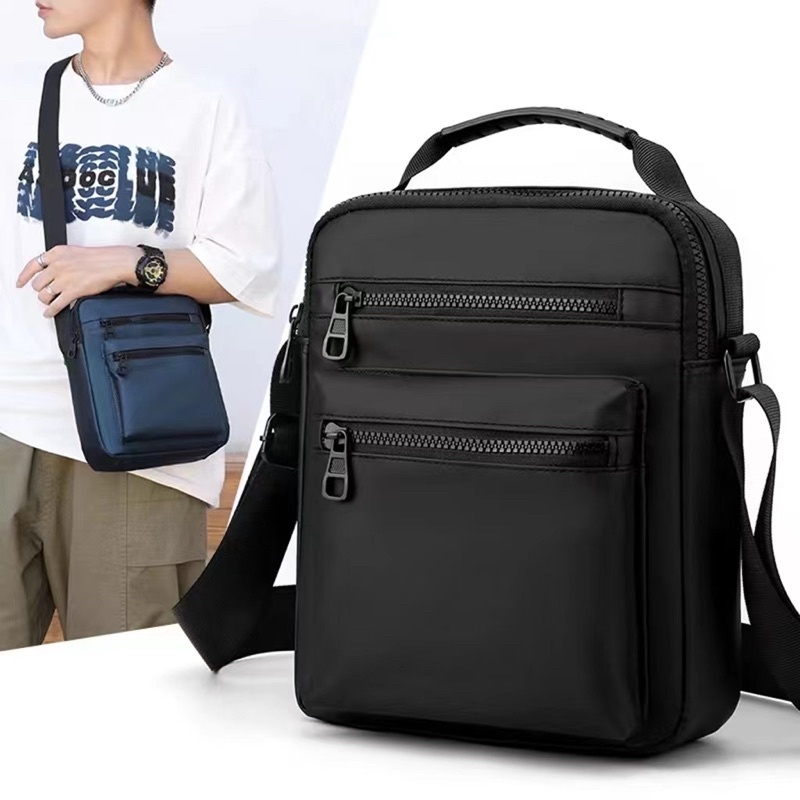 New men's messenger bag multi compartment waterproof men's bag sports