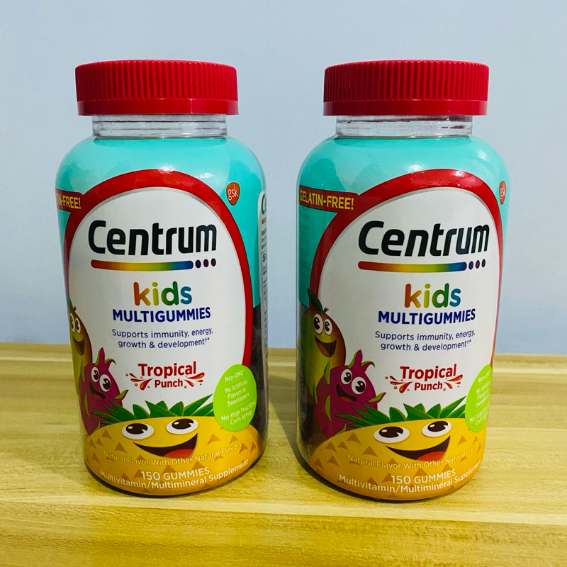 Centrum Kids Multivitamin Gummies, Tropical Punch Flavor Made With