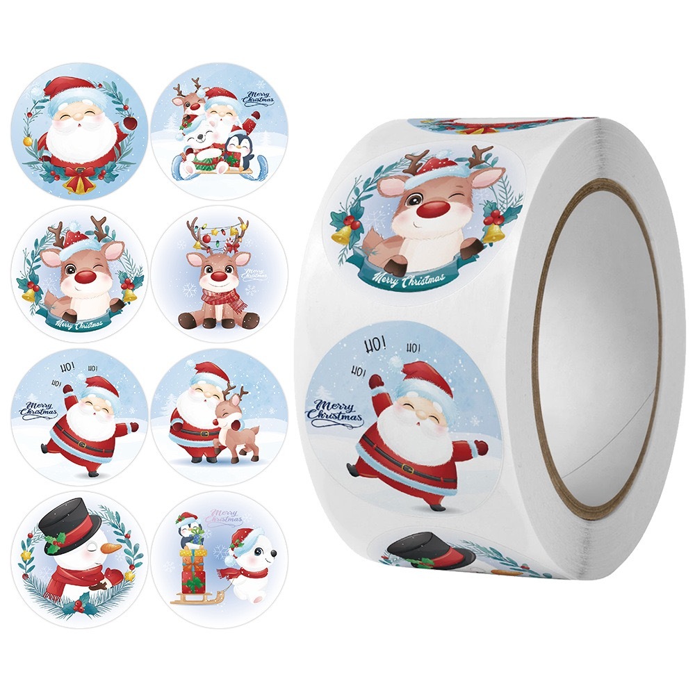 500 pcs/Roll Christmas packaging sticker for seal label Decor ...