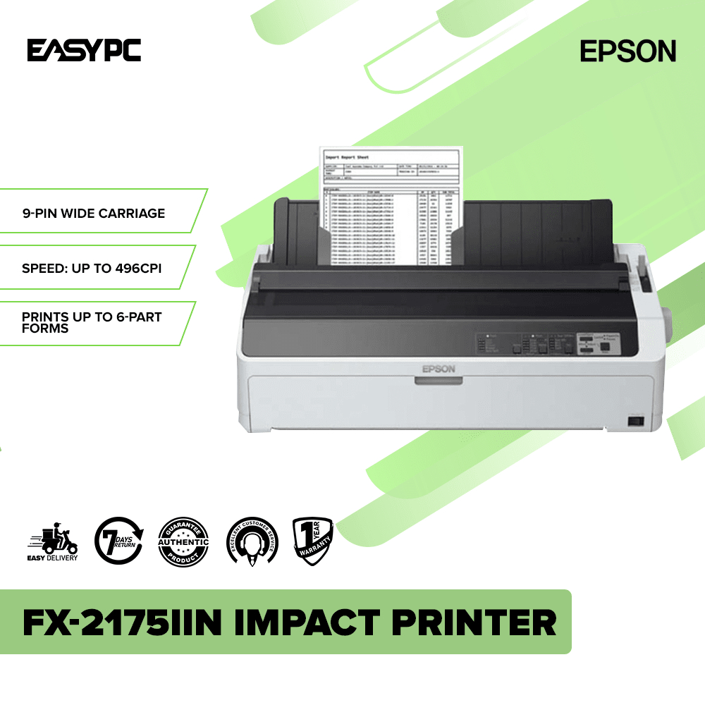 EasyPC Epson FX2175IIN ink printer Black IMPACT PRINTER Shopee
