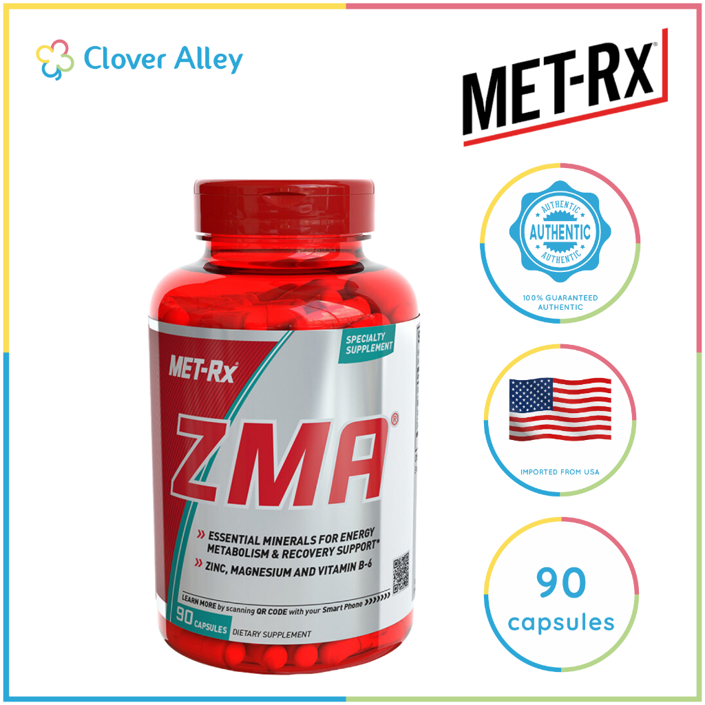 MET-Rx ZMA Supplement, Supports Muscle Recovery, 90pcs (06/2024 expiry ...