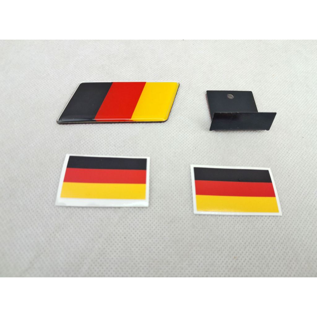 German Flag Grille Emblem Germany Badge Bracket with 3M 2 Pcs