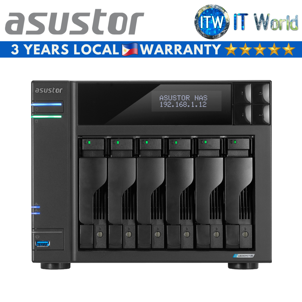 Asustor Lockerstor 6 Gen 2 AS6706T 6-Bays Diskless Network Attached ...
