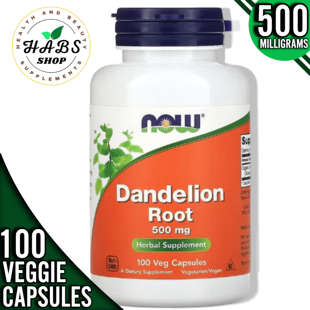 Dandelion Root, Now Foods 500 mg 100 Veg Capsules | Shopee Philippines