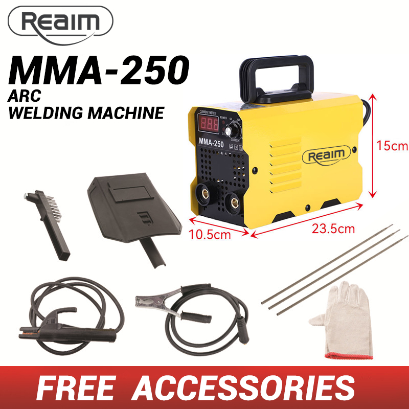 REAIM MMA Welding Machine Inverter MMA 250 Portable Tig Welder IGBT DC ARC Welder Shopee